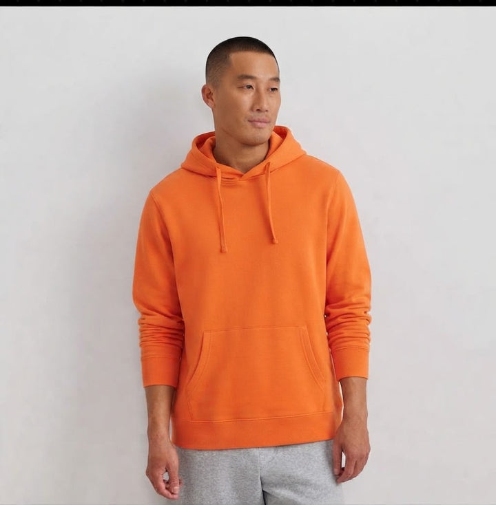 Men's Slub Hoodie, Drawstring Hood, Long Sleeves