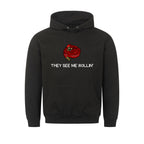 Graphic pullover hoodie with drawstring hood and kangaroo pocket