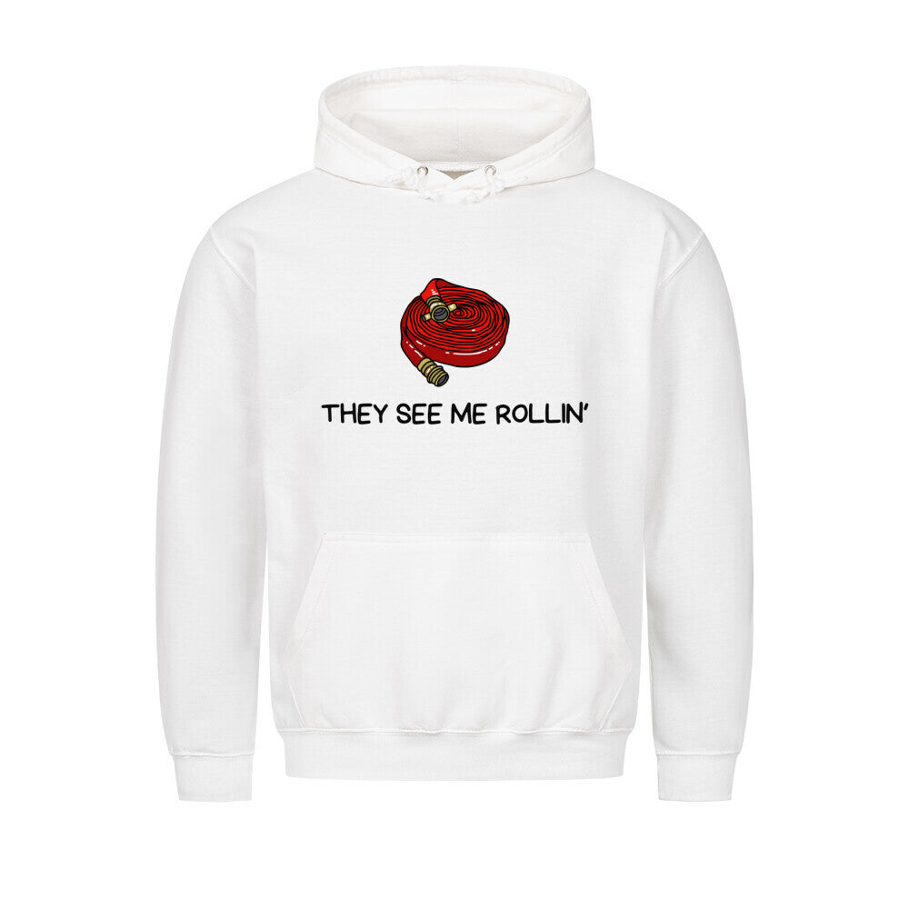 Graphic pullover hoodie with drawstring hood and kangaroo pocket