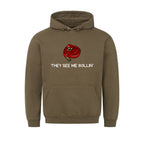 Graphic pullover hoodie with drawstring hood and kangaroo pocket