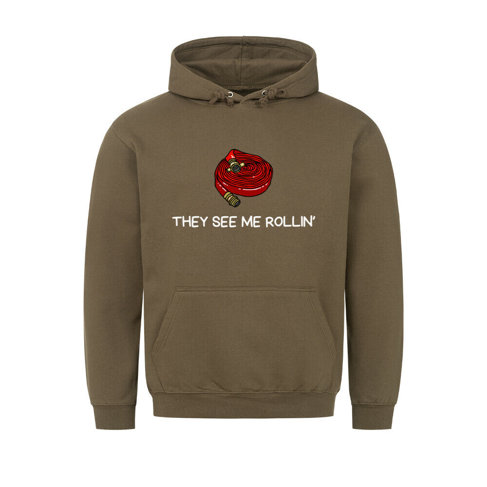 Graphic pullover hoodie with drawstring hood and kangaroo pocket