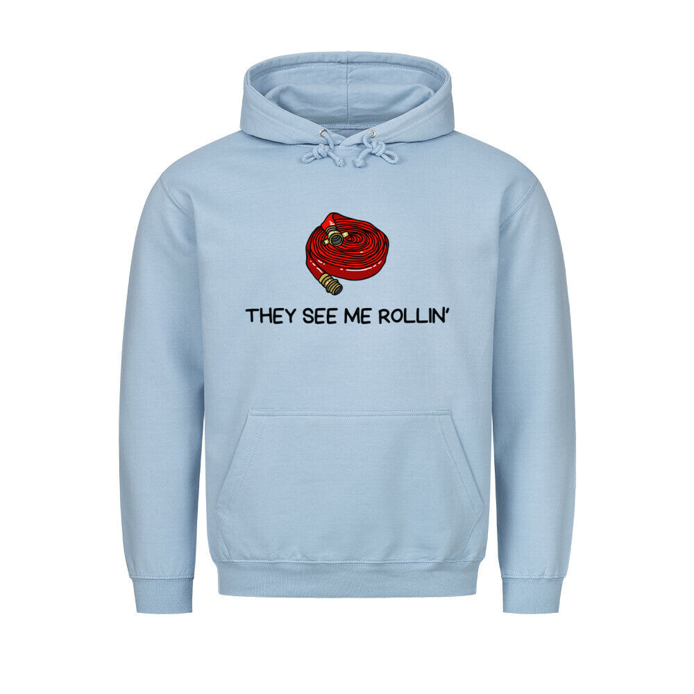 Graphic pullover hoodie with drawstring hood and kangaroo pocket