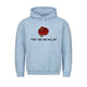 Graphic pullover hoodie with drawstring hood and kangaroo pocket