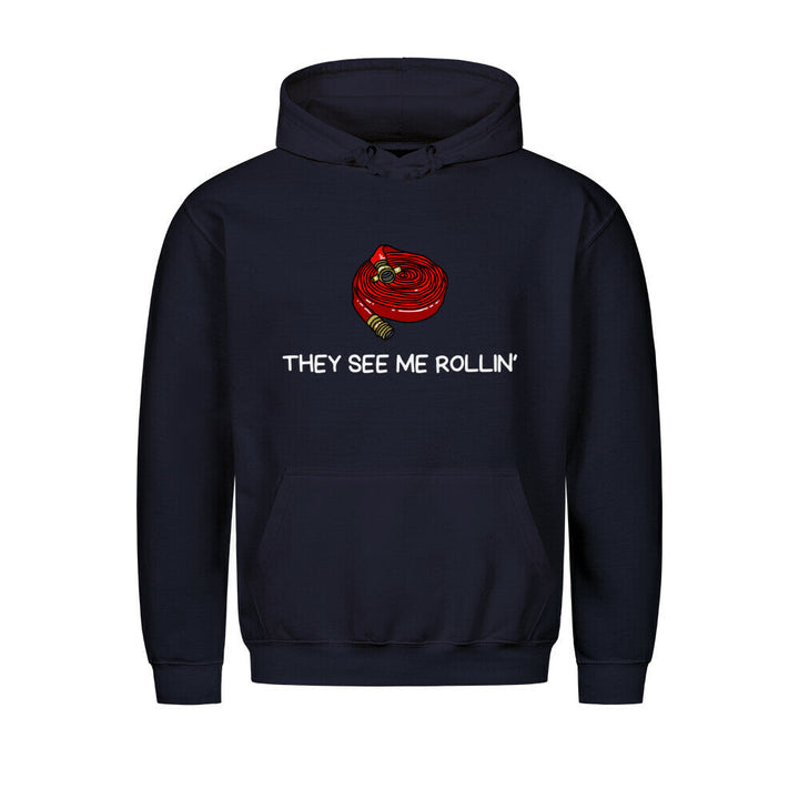 Graphic pullover hoodie with drawstring hood and kangaroo pocket