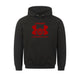 Graphic pullover hoodie with drawstring hood and kangaroo pocket