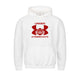 Graphic pullover hoodie with drawstring hood and kangaroo pocket