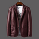 Men's blazer jacket with notched lapels, long sleeves and button front