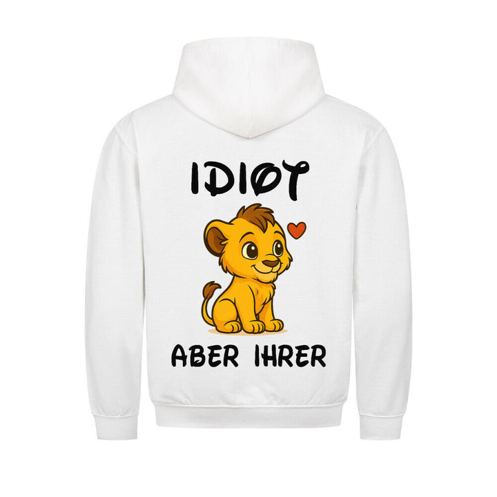 Unisex hooded sweatshirt with cartoon lion back graphic