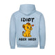 Unisex hooded sweatshirt with cartoon lion back graphic