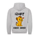 Unisex hooded sweatshirt with cartoon lion back graphic