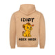 Unisex hooded sweatshirt with cartoon lion back graphic