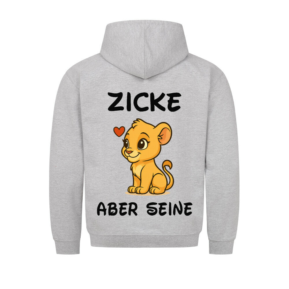 Unisex hoodie with drawstring hood and cartoon lion back graphic