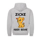 Unisex hoodie with drawstring hood and cartoon lion back graphic