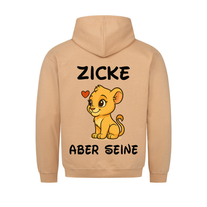Unisex hoodie with drawstring hood and cartoon lion back graphic