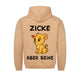 Unisex hoodie with drawstring hood and cartoon lion back graphic