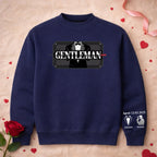 Men's graphic crew neck sweatshirt with personalized sleeve print