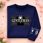 Men's graphic crew neck sweatshirt with personalized sleeve print