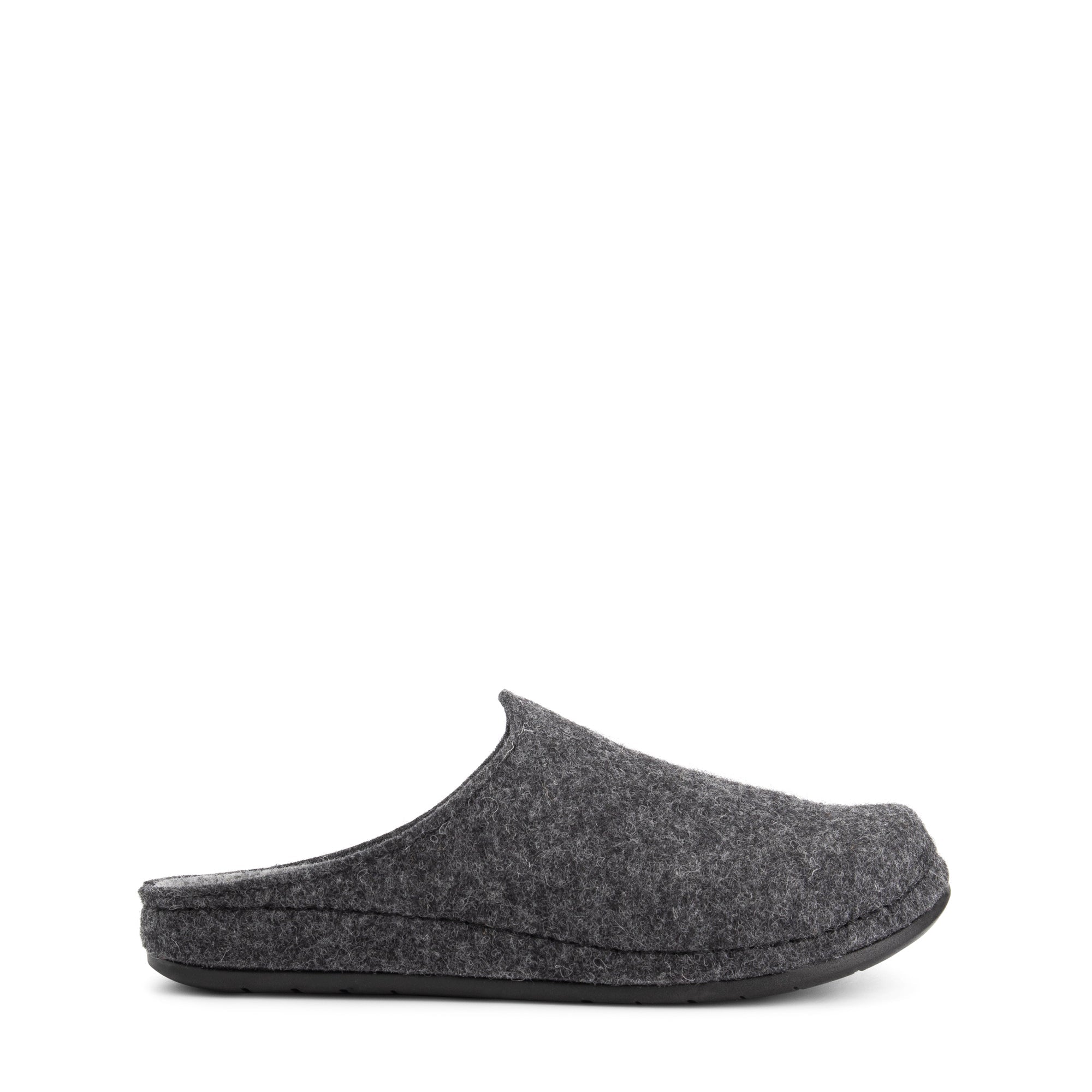 Gray closed-toe house slippers