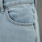Men's regular-fit straight leg jeans with five-pocket design