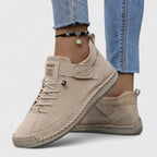 Women's strap sneakers with lace-up fronts and stitched soles