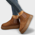 Chelsea ankle boots with elastic side panels and platform soles