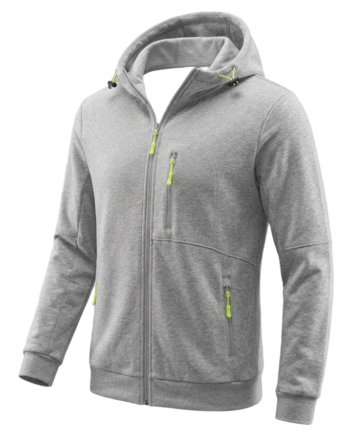 Men's Full-Zip Hooded Sweatshirt, Long Sleeves