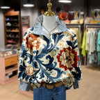 Women's vintage floral printed blouse