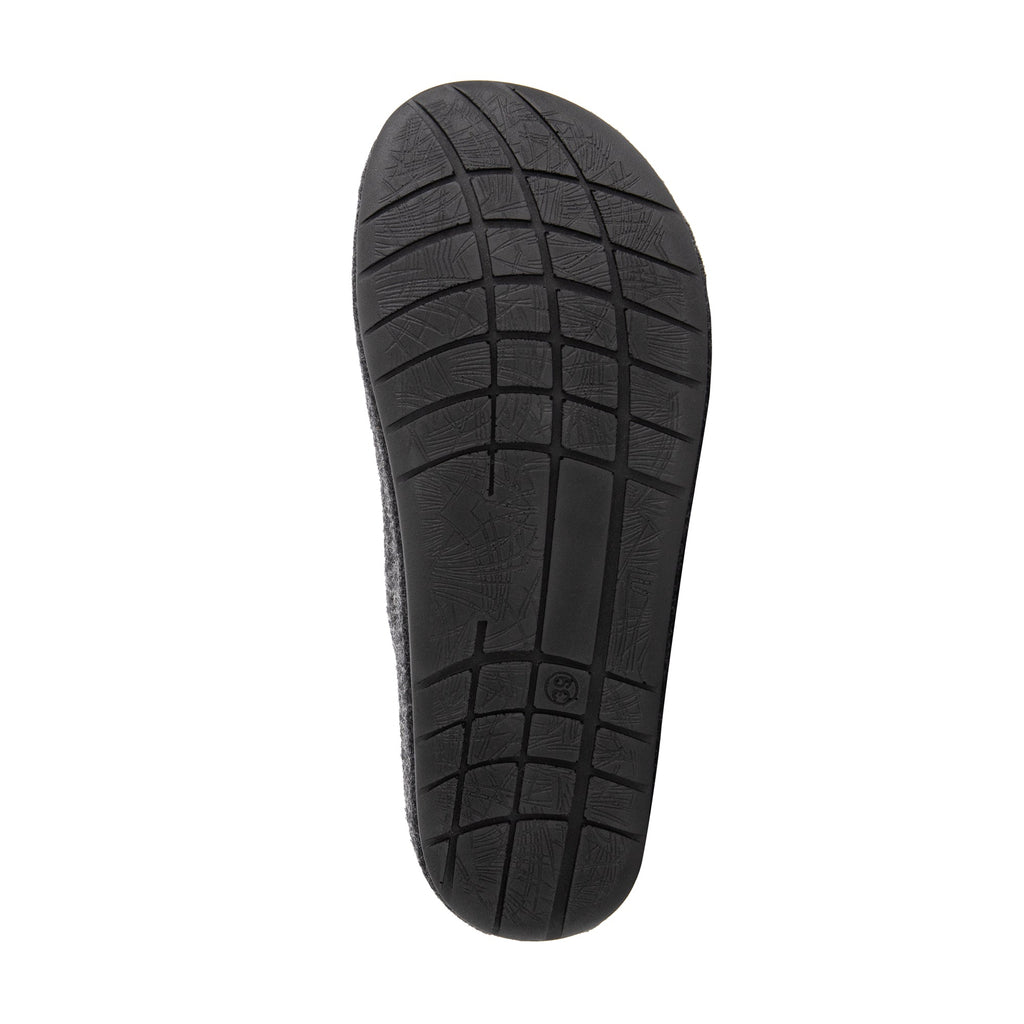 Gray closed-toe house slippers