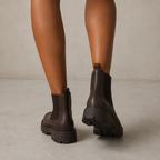 Chelsea ankle boots with elastic side panels and chunky lug soles