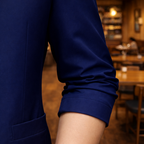 Men's casual blazer with notched lapels and front pockets