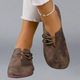 Women's round toe moccasins with elastic lace detail