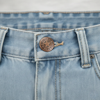 Men's regular-fit straight leg jeans with five-pocket design