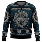 Camel printed festive crewneck sweatshirt with long sleeves