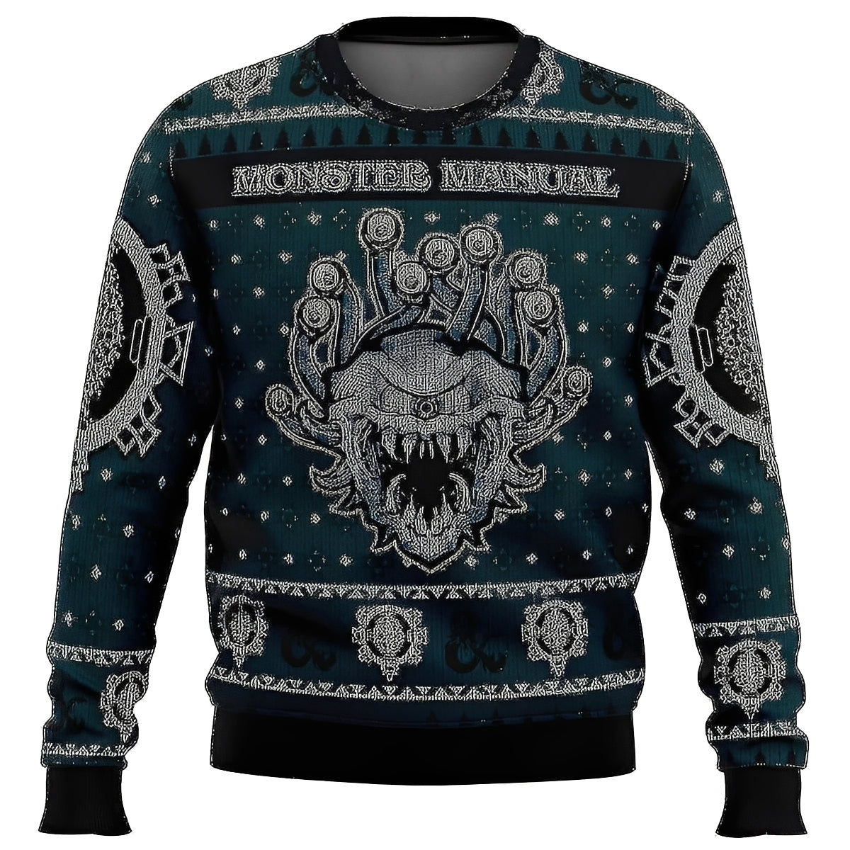 Camel printed festive crewneck sweatshirt with long sleeves