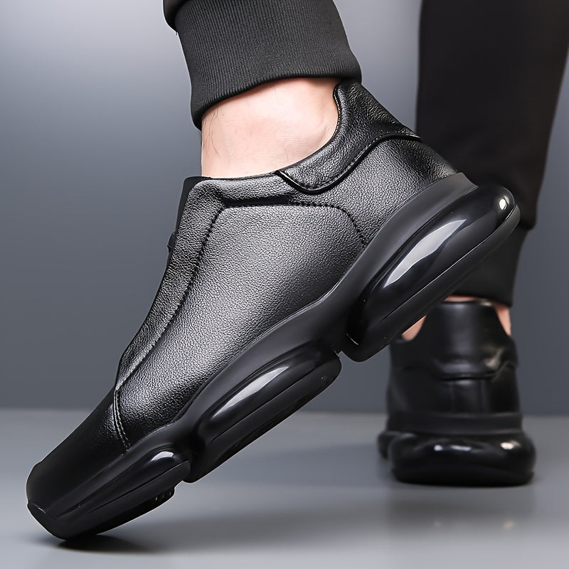 Low-top slip-on athletic sneakers with segmented flat sole