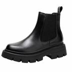 Chelsea ankle boots with elastic side panels and chunky lug soles