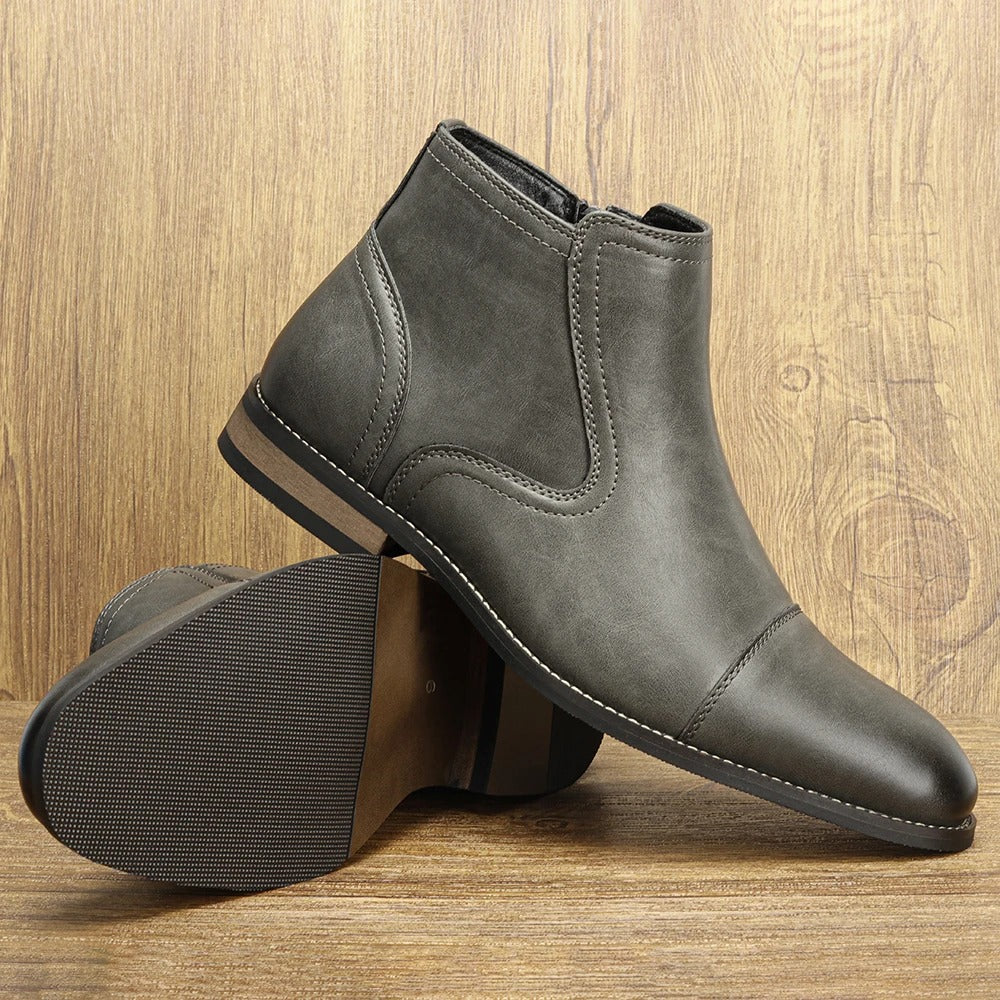 Chelsea ankle boots with pull-on side panels and low heels