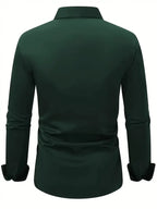 Men's slim fit long-sleeve button-front shirt