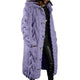 Women's longline hooded cable knit cardigan with button front