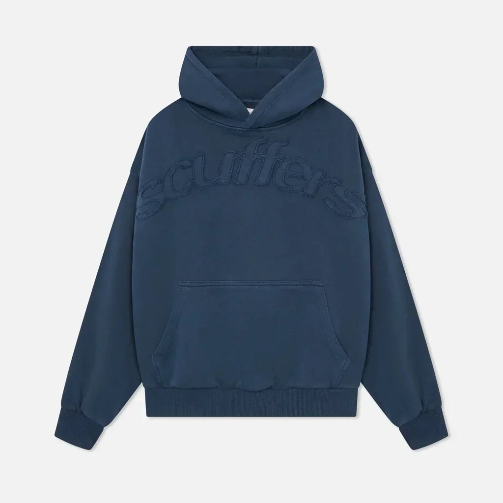 Women's hooded sweatshirt with tonal chest lettering