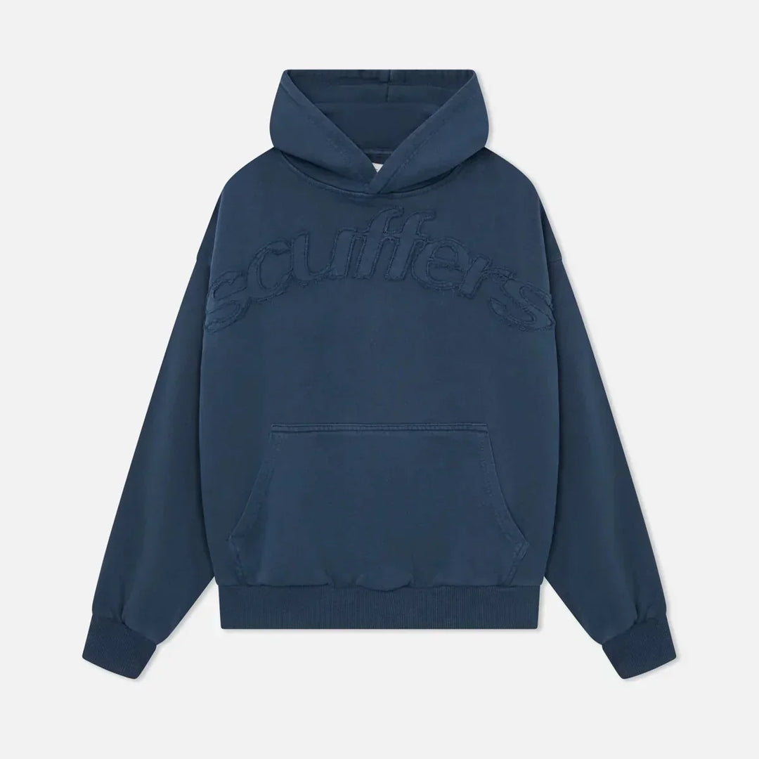 Women's hooded sweatshirt with tonal chest lettering