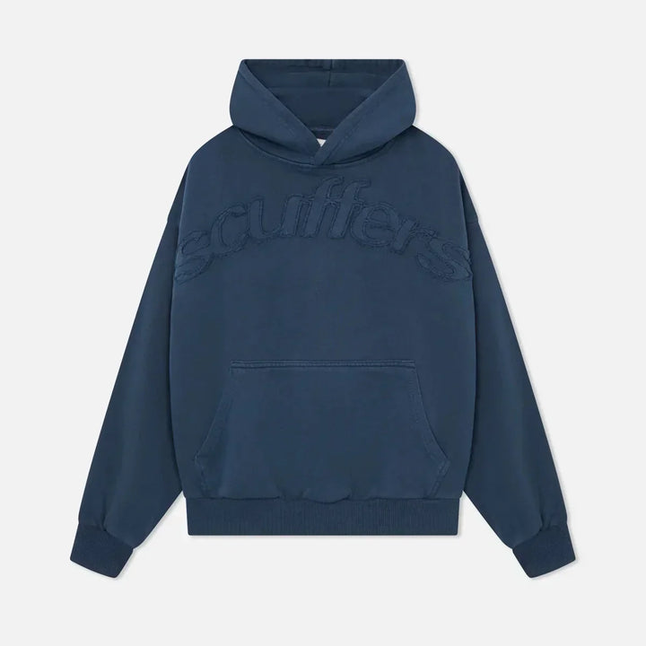 Women's hooded sweatshirt with tonal chest lettering