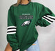 Women's Football Graphic Sweatshirt, Crew Neck, Long Sleeves