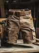 Men's relaxed cargo shorts with utility pockets in two colour options
