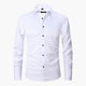 Men's slim fit long sleeve shirt with pointed collar and button front