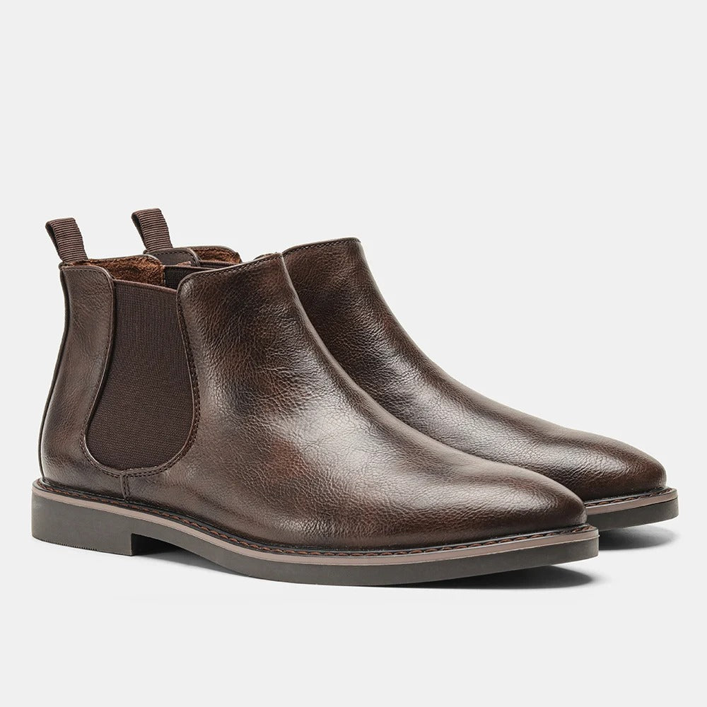 Men's Chelsea ankle boots with elastic side panels
