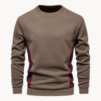 Men's long-sleeve colourblock crew neck sweatshirt with contrasting side panels