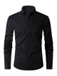 Men's slim fit shirt with pointed collar and long sleeves