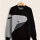 Men's crew-neck jumper with a large whale graphic and long sleeves