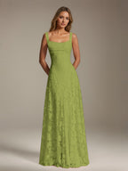 Women's floral textured A-line maxi dress with square neckline and sleeveless straps